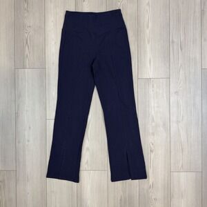 Ruby Ribbon Medium Ponte Navy Blue Pull On Pants Split Hem Stretch Knit